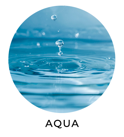 Aqua, an ingredient used in cosmetics and personal care products such as the NobuLash Eyelash Growth Serum and NobuBrow Eyebrow Conditioner