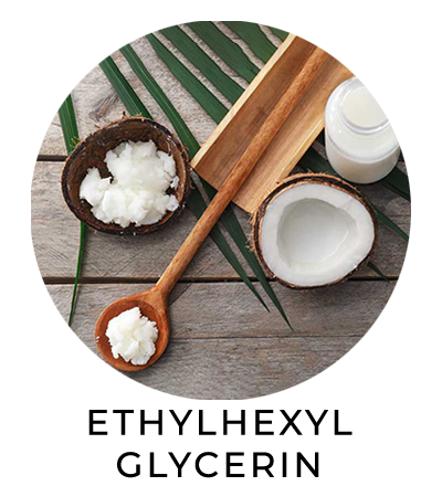 Ethylhexyl glycerin, an ingredient used in cosmetics and personal care products such as NobuBrow Mousse