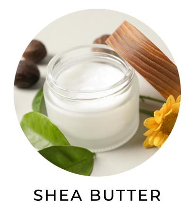 Shea butter, a natural ingredient used in cosmetics and personal care products such as NobuBrow Mousse